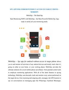 App for Spying on Android Phone